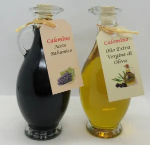 Vinegar and Oil Set with Aceto Balsamico and Extra Virgin Olive Oil 2 x 250ml (2 x 8.5oz)