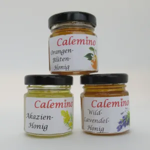 Geschenkset Probierset Akazien-Honig Orangenblüten-Honig Wild-Lavendel-Honig 3x50g