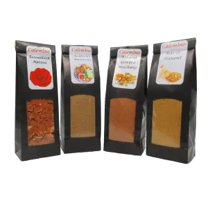 Arabic-Oriental Spice Set with Harissa, Baharat, Shawarma and Ras El-Hanout 525g