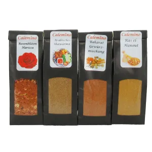 Arabic-Oriental Spice Set with Harissa, Baharat, Shawarma and Ras El-Hanout 525g