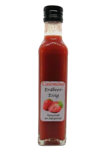 Bavarian Strawberry Vinegar with 50% fresh Strawberries naturally cloudy 250ml (8.5oz)