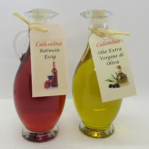 Vinegar and Oil Set with Red Wine Vinegar and Extra Virgin Olive Oil 2 x 250ml (2 x 8.5oz)