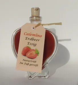 Geschenkherz Amore Erdbeer-Essig mit 50% frischen Erdbeeren 100ml Valentinstag