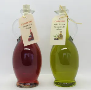 Essig und Öl Set mit Rotwein-Essig und Olivenöl Extra Vergine 2 x 500ml