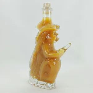 Halloween Eiter-Essig in Hexe auf Besen mit 50% frischem Kürbis 200ml