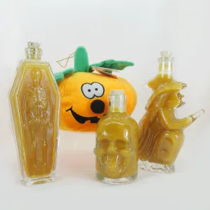 Halloween Eiter-Essig in Totenkopf mit 50% frischem Kürbis 200ml