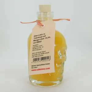 Halloween Eiter-Likör in Totenkopf mit Mango-Likör 15,4% vol 200ml