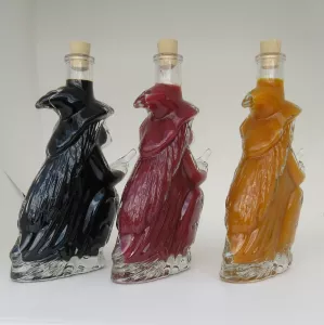 Halloween Hexe auf Besen Pestbeulen-Essig 200ml mit Aceto Balsamico di Modena IGP