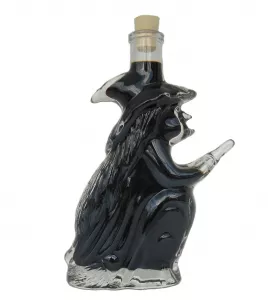 Halloween Hexe auf Besen Pestbeulen-Essig 200ml mit Aceto Balsamico di Modena IGP