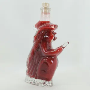 Halloween Virgin Blood Vinegar in Witch on Broom with 50% fresh Raspberries 200ml (6.8oz)