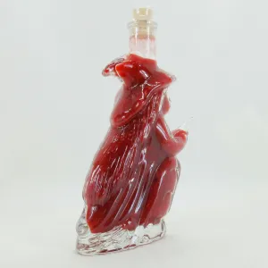 Halloween Virgin Blood Vinegar in Witch on Broom with 50% fresh Raspberries 200ml (6.8oz)