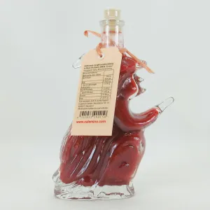 Halloween Virgin Blood Vinegar in Witch on Broom with 50% fresh Raspberries 200ml (6.8oz)