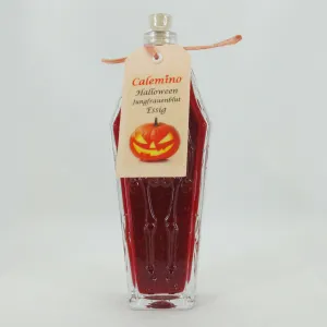 Halloween Jungfrauenblut-Essig in Sarg mit 50% frischen Himbeeren 200ml