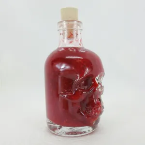 Halloween Jungfrauenblut-Essig in Totenkopf mit 50% frischen Himbeeren 200ml