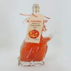 Halloween Virgin Blood Liqueur in Witch on Broom with Blood Orange Liqueur 15.4% vol 200ml (6.8oz)